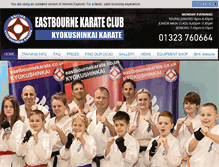 Tablet Screenshot of eastbournekarate.co.uk
